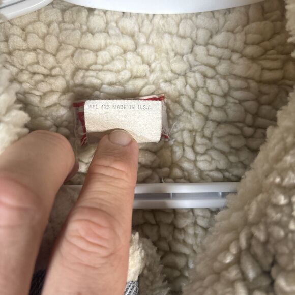 Vintage Levi’s Type 3 Trucker Jacket Sherpa Lined Distressed Size 40 Grunge - Picture 9 of 16